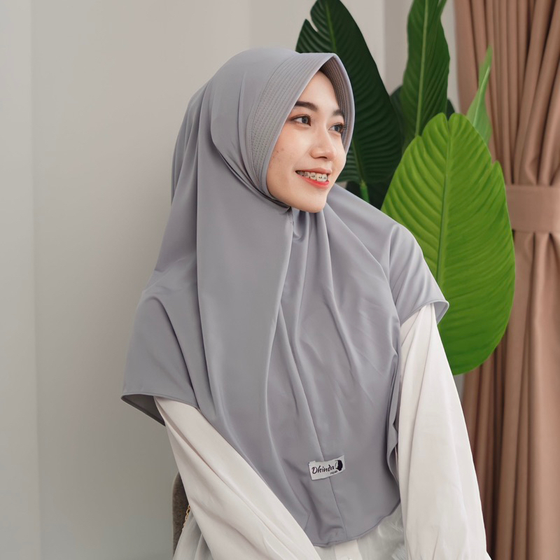 Dhinda Hijab - Daily Bergo Instan Size L/Jumbo (Jersey Ity Terbaik) Bergo Hamidah Ternyaman