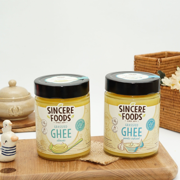 Sincere Food Grassfed Ghee Classic 250gr Garlic-Infused