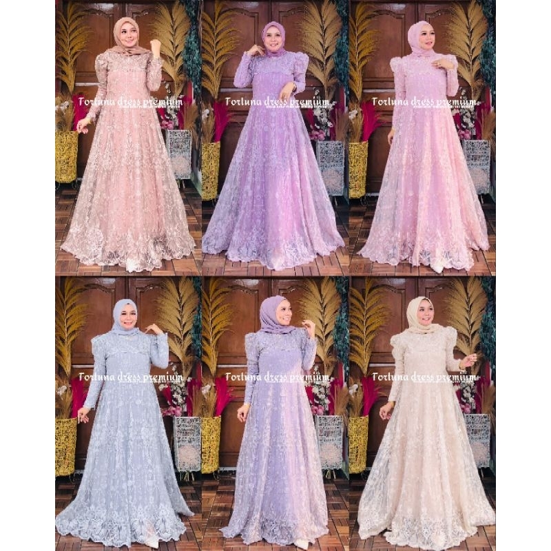 fortuna dress premium by OHC // gamis brukat pesta // original ohc // gamis