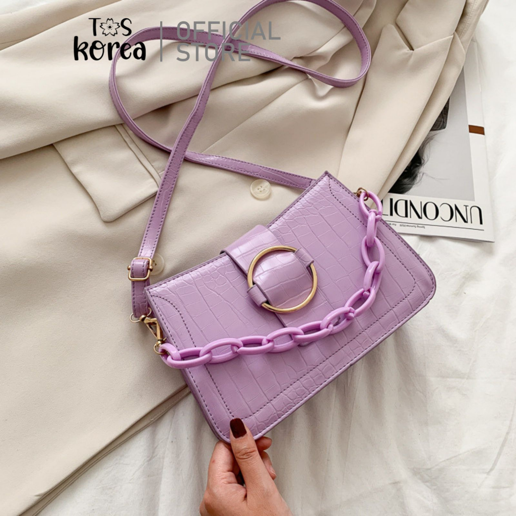 [MURAH BANGET] Tas Jinjing Wanita Kecil Selempang Tali Panjang Kulit Sintetis Import Korean Style