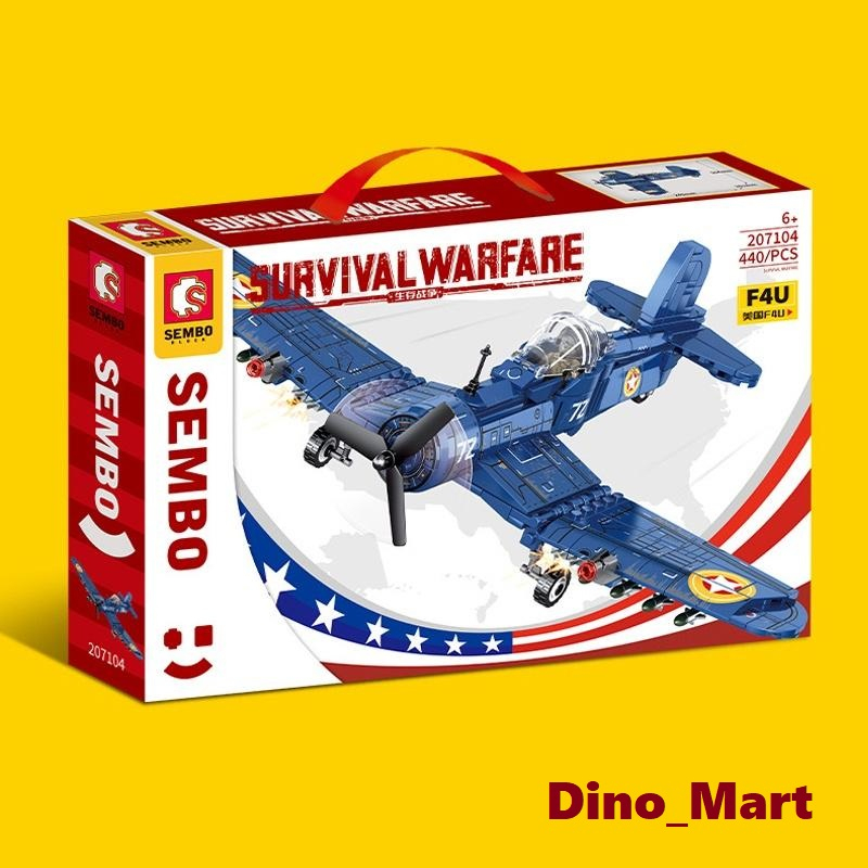 Brick Sembo Block Pesawat Tempur Survival Warfare 207104 - Dino Mart