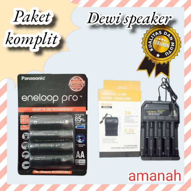 paket komplit baterai charger eneloop