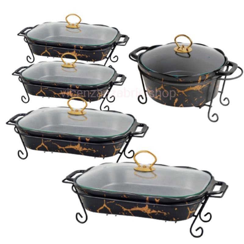 Vicenza Prasmanan Set 5 Motif Marmer , Mawar, Melati, Ayana