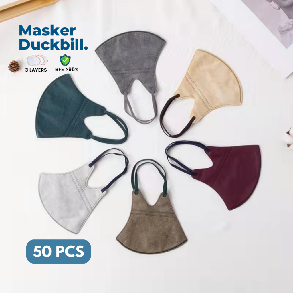 Duckbil Garis Masker Medis 3 Ply 1 Box isi 50 Pcs