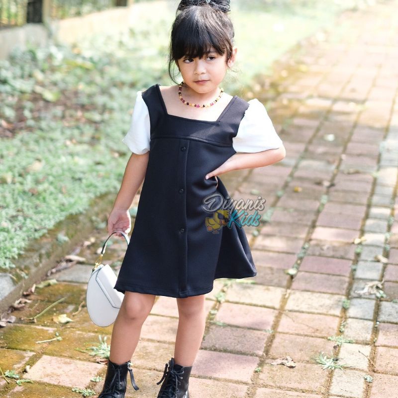 RALINE DRESS-Dress anak bahan scuba premium