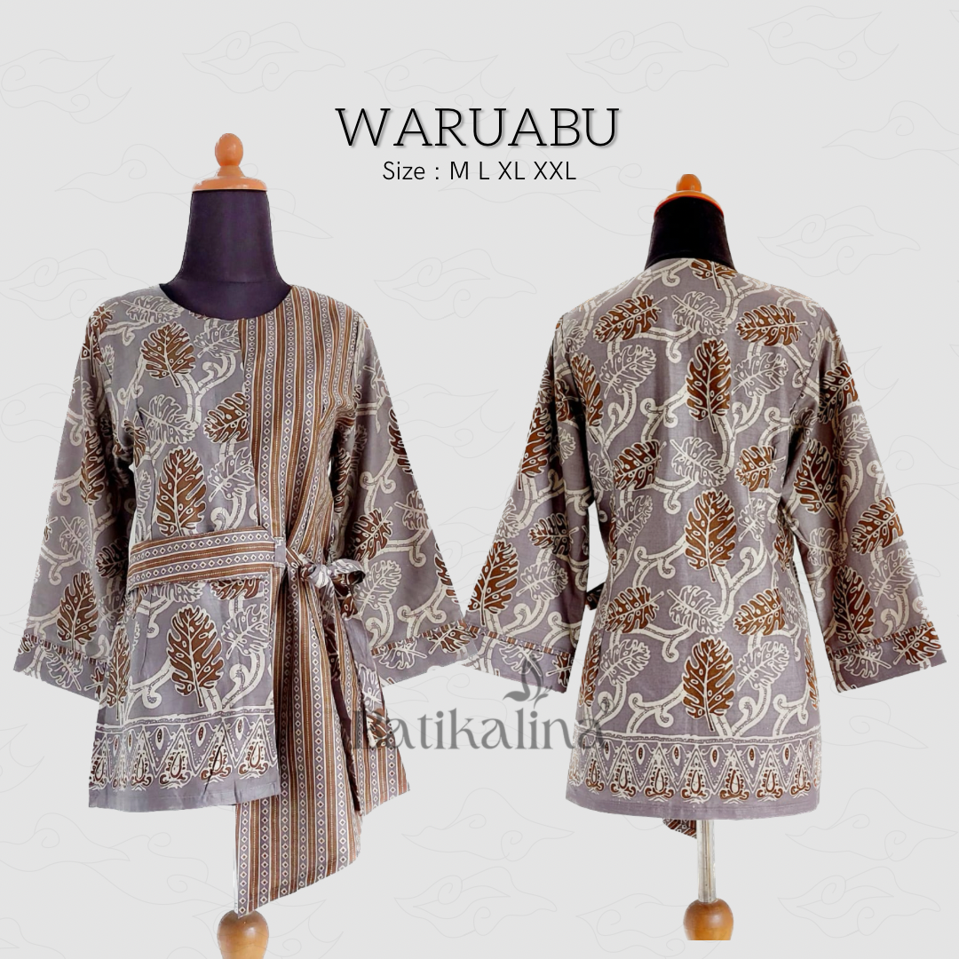 Baju Batik Wanita Modern Atasan Blouse Batik Kerja Kantor Wanita Seragam Batik M L XL XXL