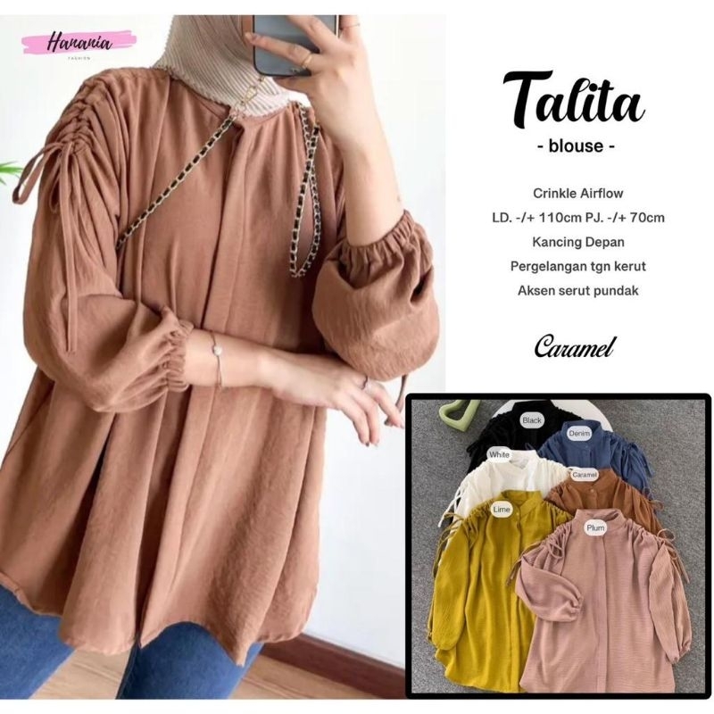 TALITA BLOUSE Crinkle Airflow By HANANIA