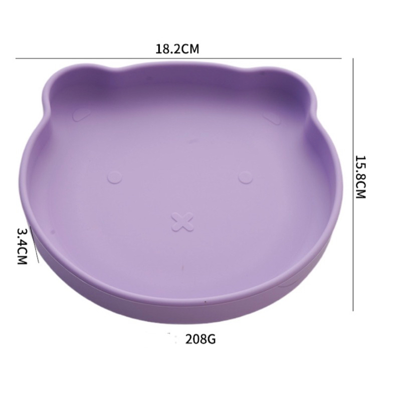Piring Silikon Anak / Feeding Set Anak / Piring Silikon