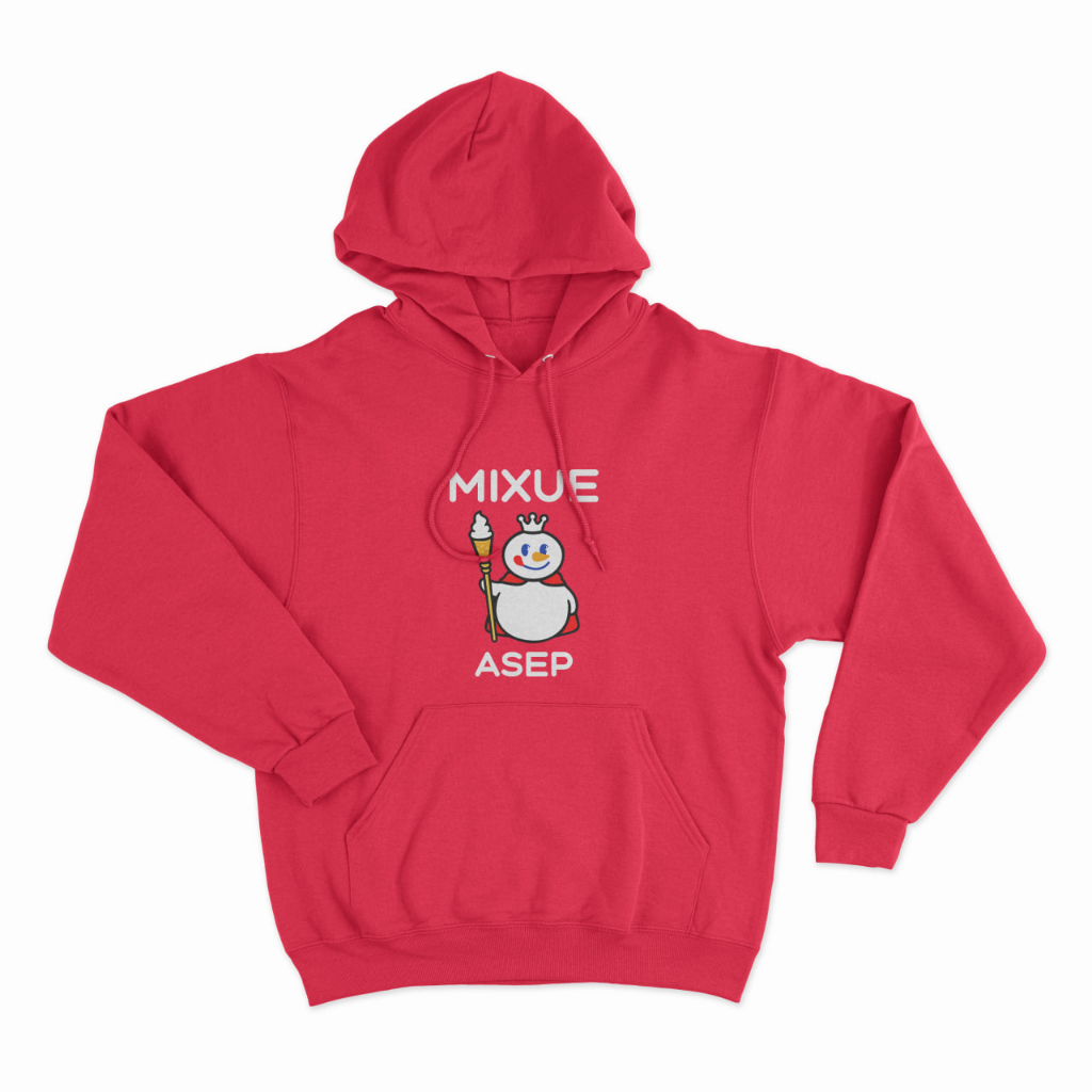 HOODIE MIXUE ANAK GRATIS CUSTOM BORDIR DAN SABLON NAMA USIA 1-12 TH POSISI TENGAH TERMURAH