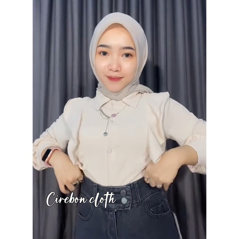 POPPY BLOUSE RUFFLE - Cirebon Cloth | KEMEJA CRINKLE | BLOUSE RUFFLE | KEMEJA WANITA