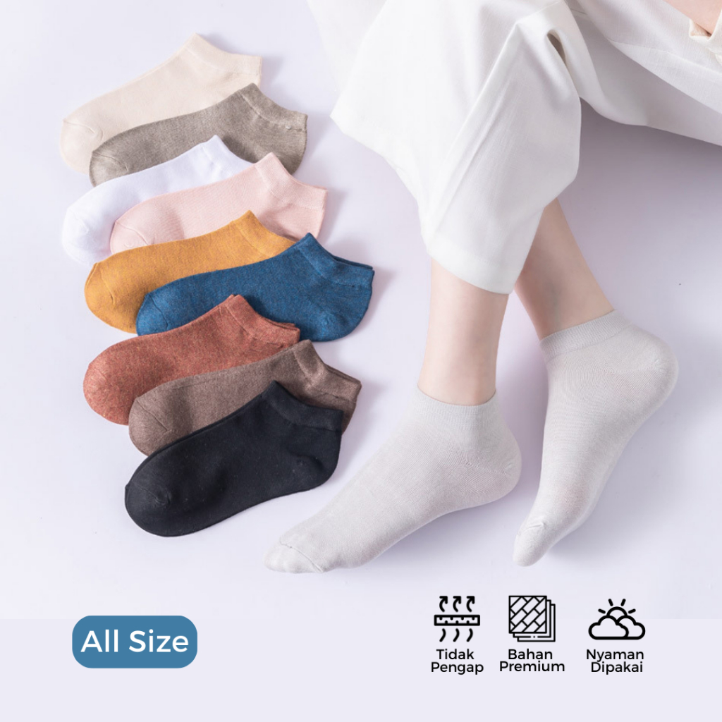 Kaos Kaki Ankle Dewasa Kaus Kaki Polos Korea Unisex Murah