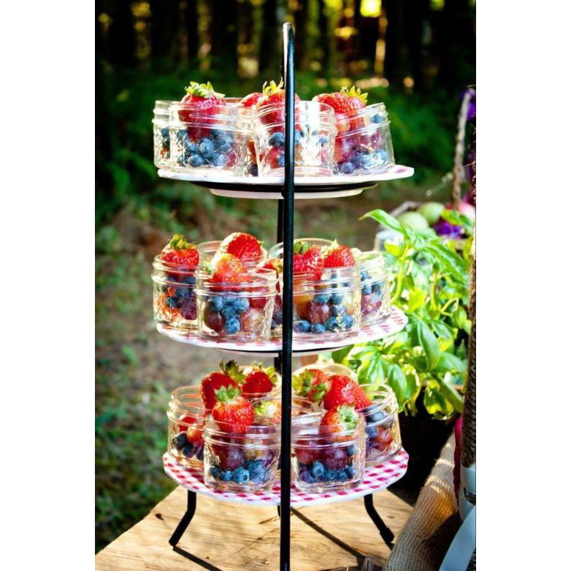 Rak Piring Sangkar Susun Jinjing / Rak Susun Buah dan Kue