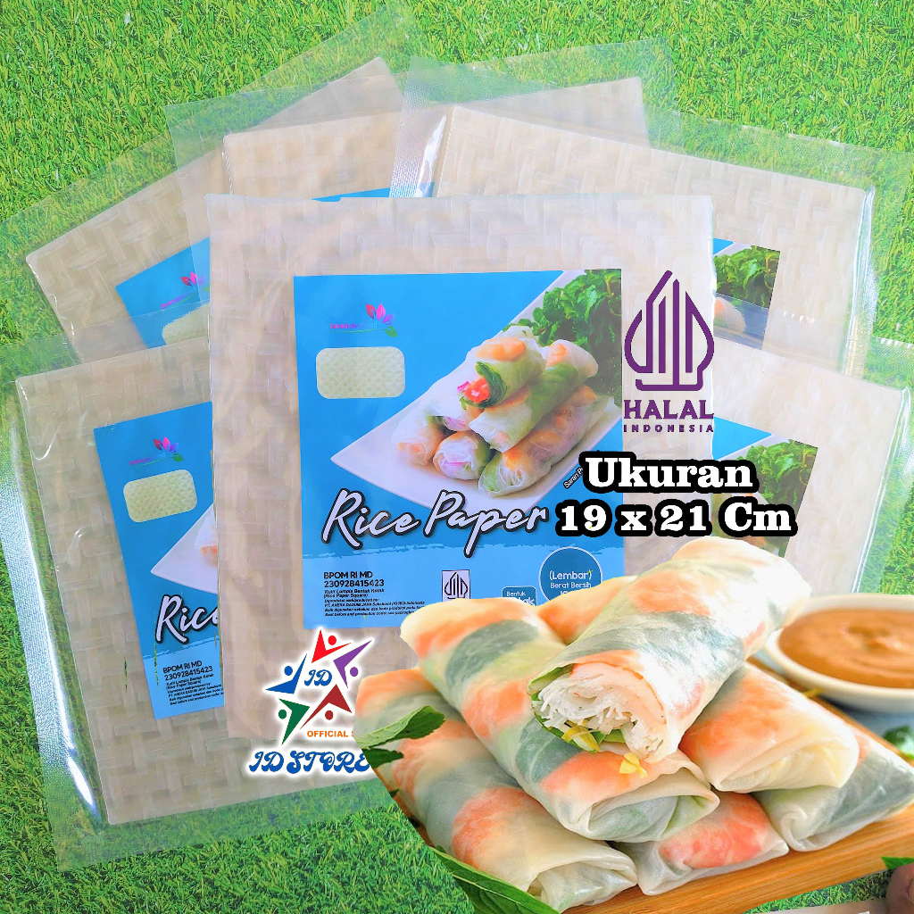 HALAL - RICE PAPERS KOTAK Kulit Lumpia rice papers - JAVA SUPER FOOD