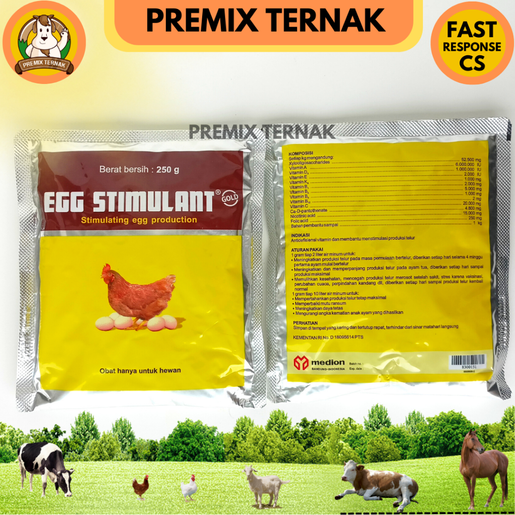 Egg Stimulant 250 gr Vitamin Multivitamin Pemacu Pemicu Produksi Telur