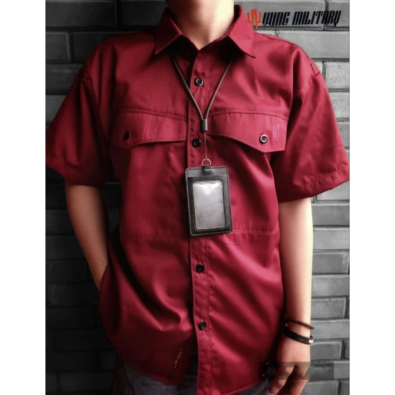 KEMEJA PENDEK AZTAC BAHAN DRILL PREMIUM