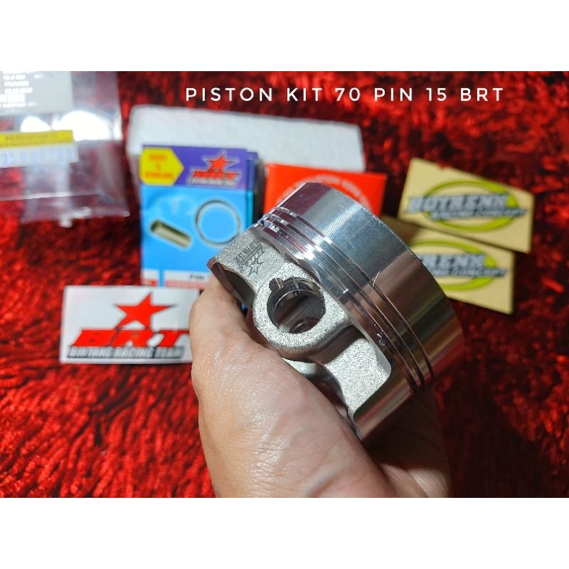 PISTON KIT BRT 70 PIN 15 FORGED - BOYRENK RACING CONCEPT