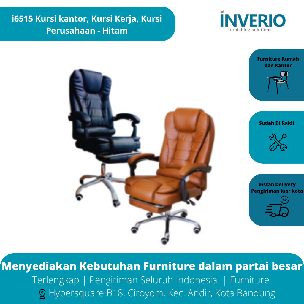 i6515 Kursi kantor, Kursi Kerja, Kursi Perusahaan - Hitam