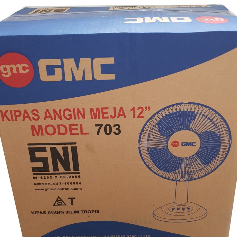 Kipas Angin Meja GMC 711 12 Inch Kipas Duduk/Deks 703 Fan Bisa Swing Angin Sejuk