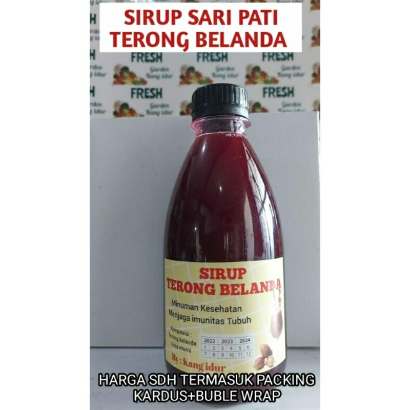 

SIRUP SARI PATI TERONG BELANDA,HOME MADE,ASLI GULA PASIR,TANPA PENGAWET.