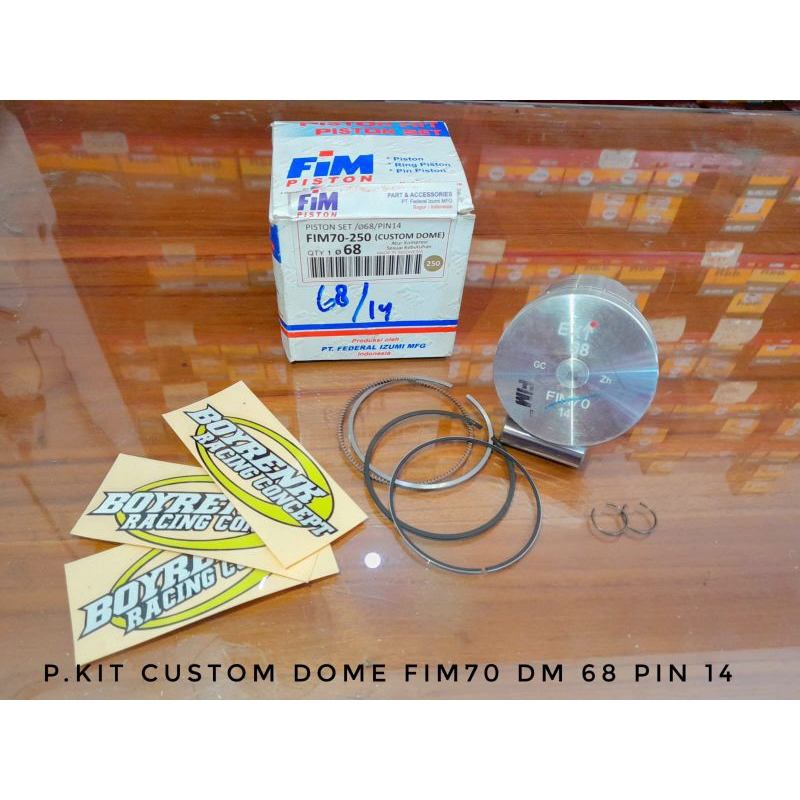 PISTON KIT DOME FIM70 65.5/66/66.5/67/67.5/68 PIN 14