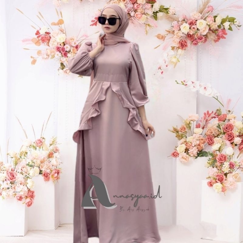 Annasyaa.id Dress Razita  Dress Couple Ibu Anak Dress Wisuda Dress Lebaran Dress kondangan Dress Pes
