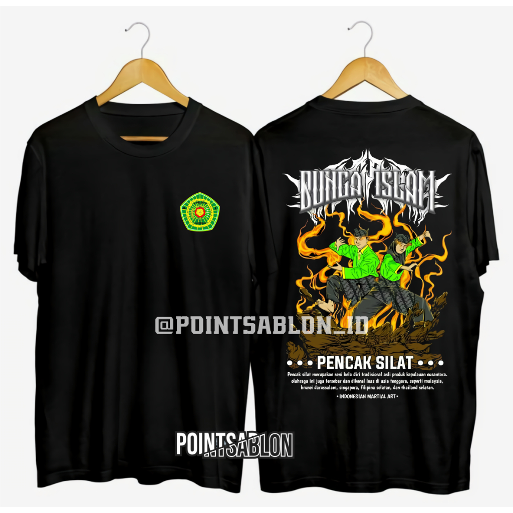 Kaos Pencak Silat Bunga Islam Terbaru Kualitas Premium Kaos Bunga Islam Distro Baju Bunga Islam Dist