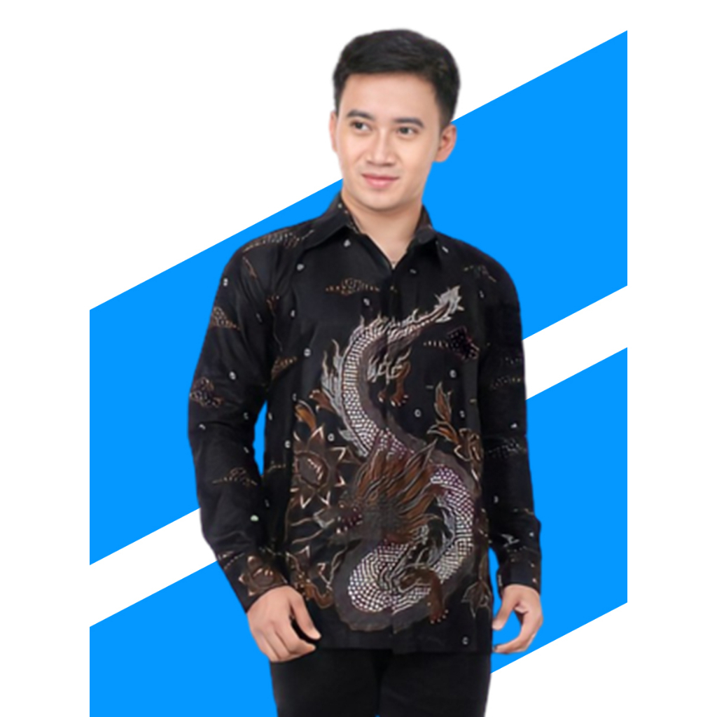 Batik Nadhif - Kemeja Batik Pria Lengan Panjang Motif NOGO Size M L XL XXL 3XL 4XL 5XL 6XL 7XL 8XL 9XL 10XL