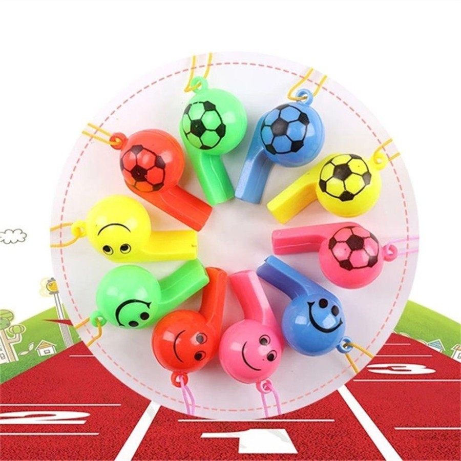 [100 Pcs] Peluit Mainan Anak / Pluit Bola Anak / Mainan Peluit Warna Warni / Festival Wistle