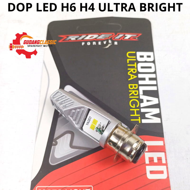 Bohlam led DOP led LAMPU led BEBEK GRAND BEAT MIO VARIO SHOGUN Type H6 H4 Ultra Bright ride it