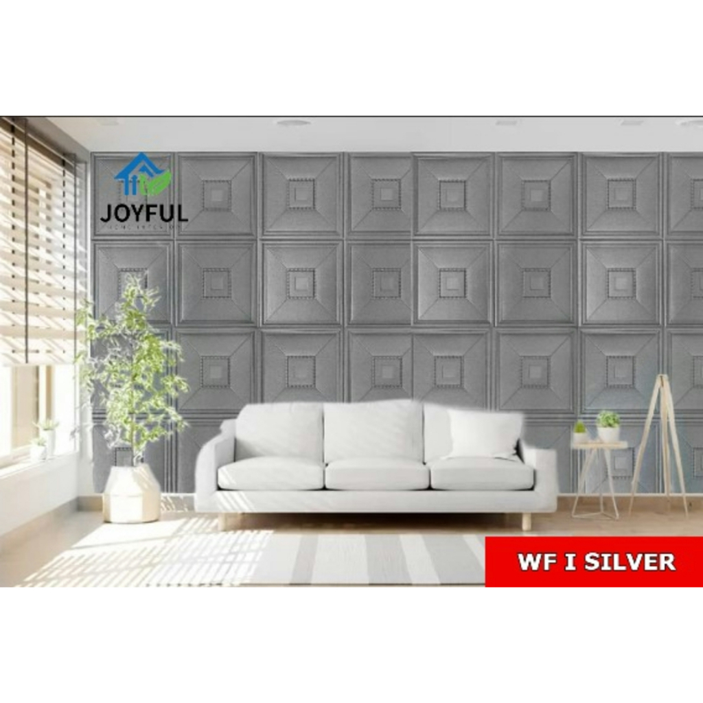 WALLPAPER 3D FOAM TEBAL 5MM (70X70CM) • MOTIF KOTAK • High Quality
