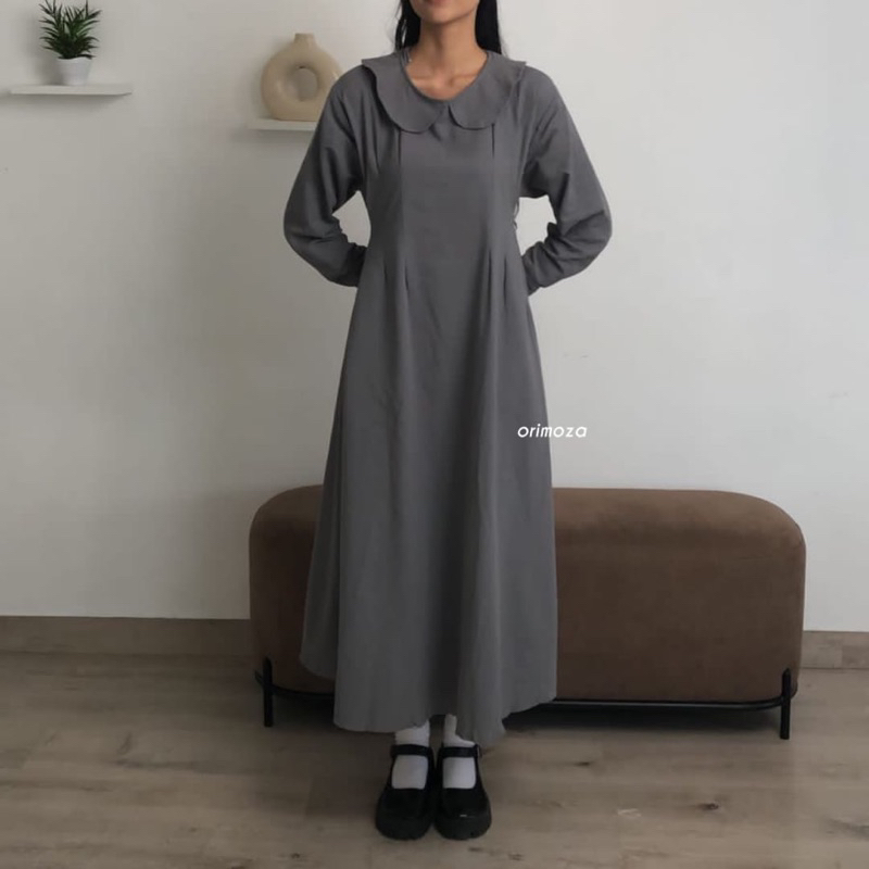 Midi Dress Linen Crinkle Yuna