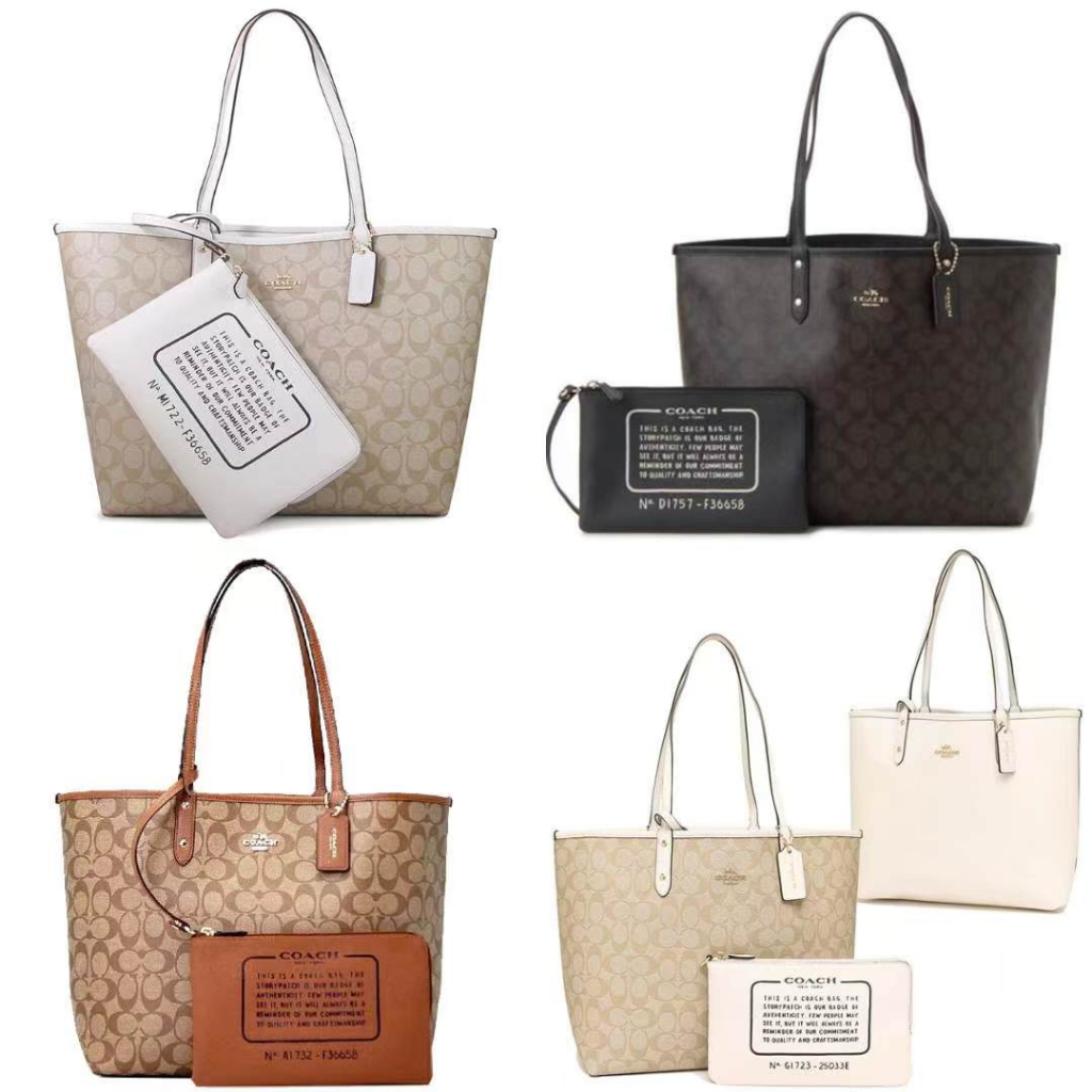 [Instant/Same Day] 36658 coach Double-sided ladies shopping bag tote bag  gwd