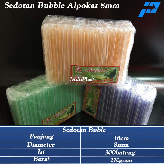 Sedotan Plastik/Sedotan Bubble/Popice/Sedotan Bubble Alp 8mm