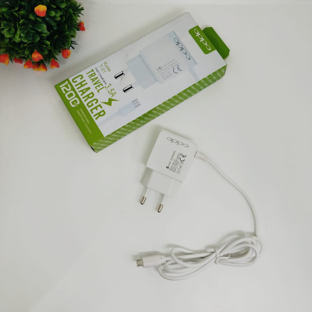 TRAVEL CHARGER T01 T/C Branded 3.5A + KABEL CASAN MICRO BY SMOLL
