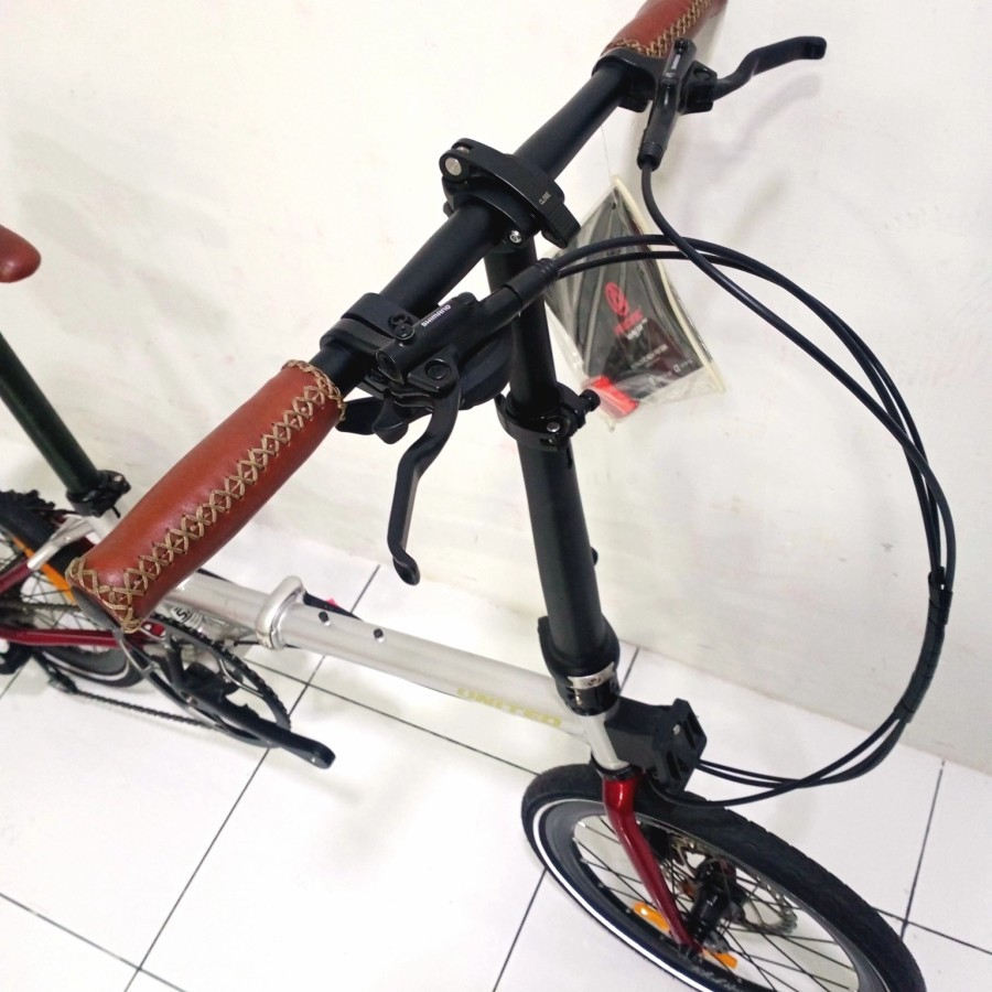 Sepeda Lipat United 16&quot; Black Horse X SIlver Red Folding Bike Cycling