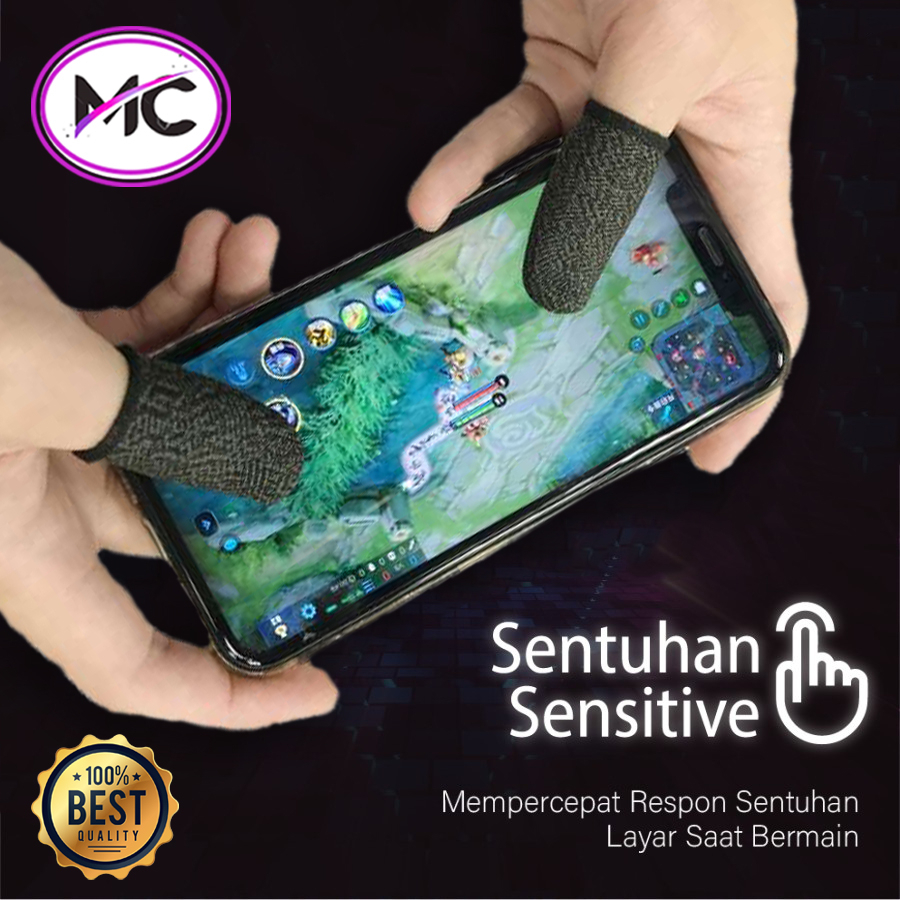 Sarung Jempol Game Anti Keringat dan Jari Basah Sensitive Touch Gaming Isi 2 Pcs PUBG CODM ML Import