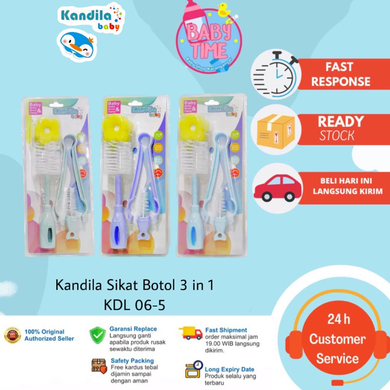 KANDILA Baby 3in1 Bottle Brush Sikat Botol Susu - KDL 06-5