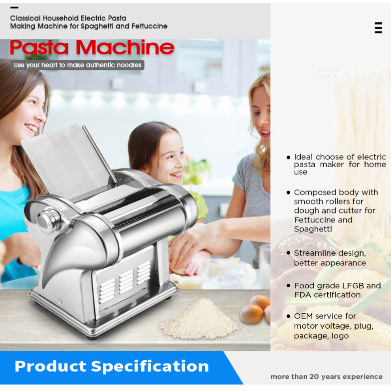 ⚡Ready⚡COD⚡Listrik Gilingan Noodle Maker Mie Mesin Giling Mie JCD-6 Full Stainless Pangsit Gilingan Mie Alat Penggiling Mie Pasta/Karipap/Kue