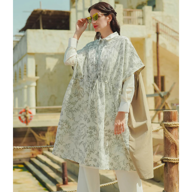 NEW BENANGJARUM RAYA 2022 COLLECTION - DARINA BLOUS GREY