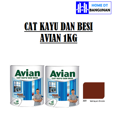 Cat Kayu Besi Avian 1kg (331 mahogany brown)