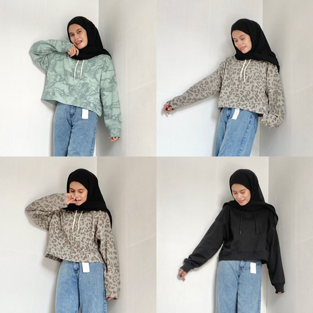 CANDIEZ DERA Oversized Hoodie Crop