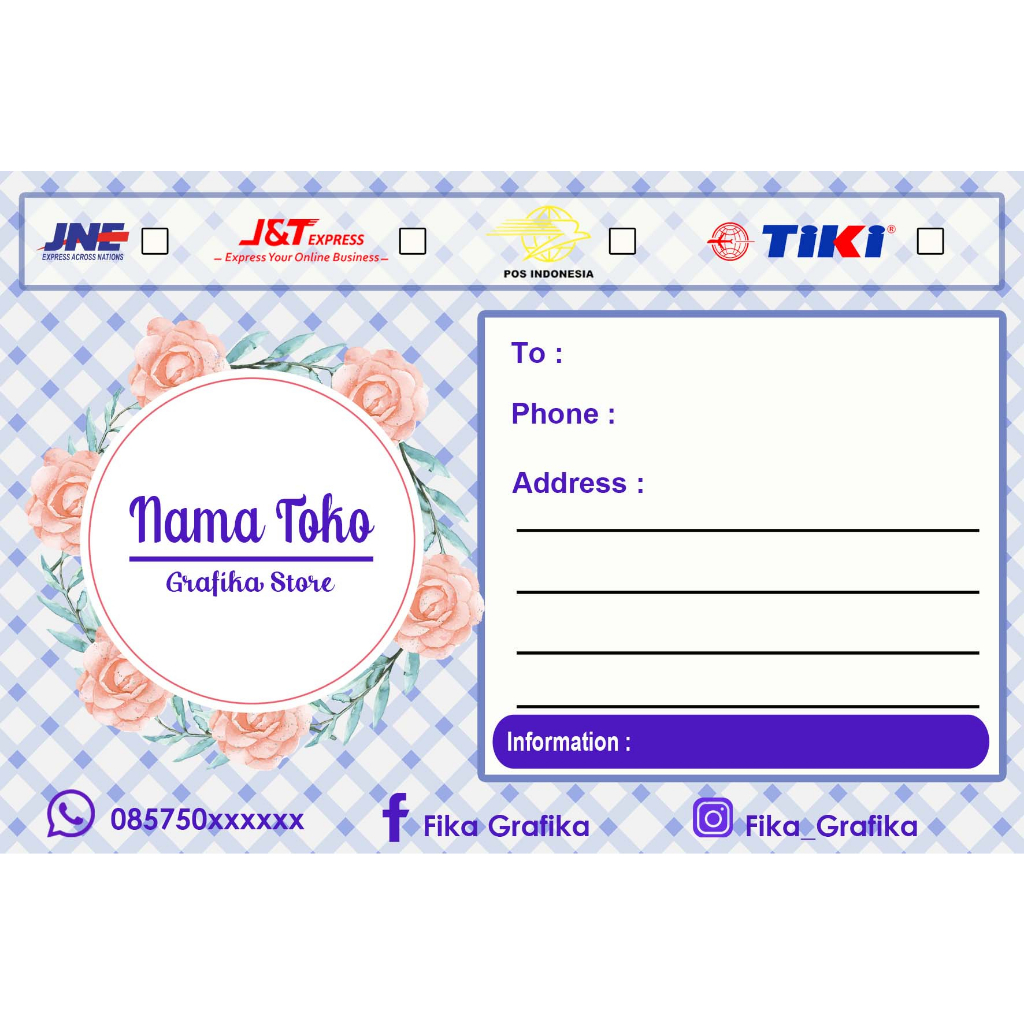 

LABEL PENGIRIMAN OLSHOP CUSTOM / BISA REQUEST
