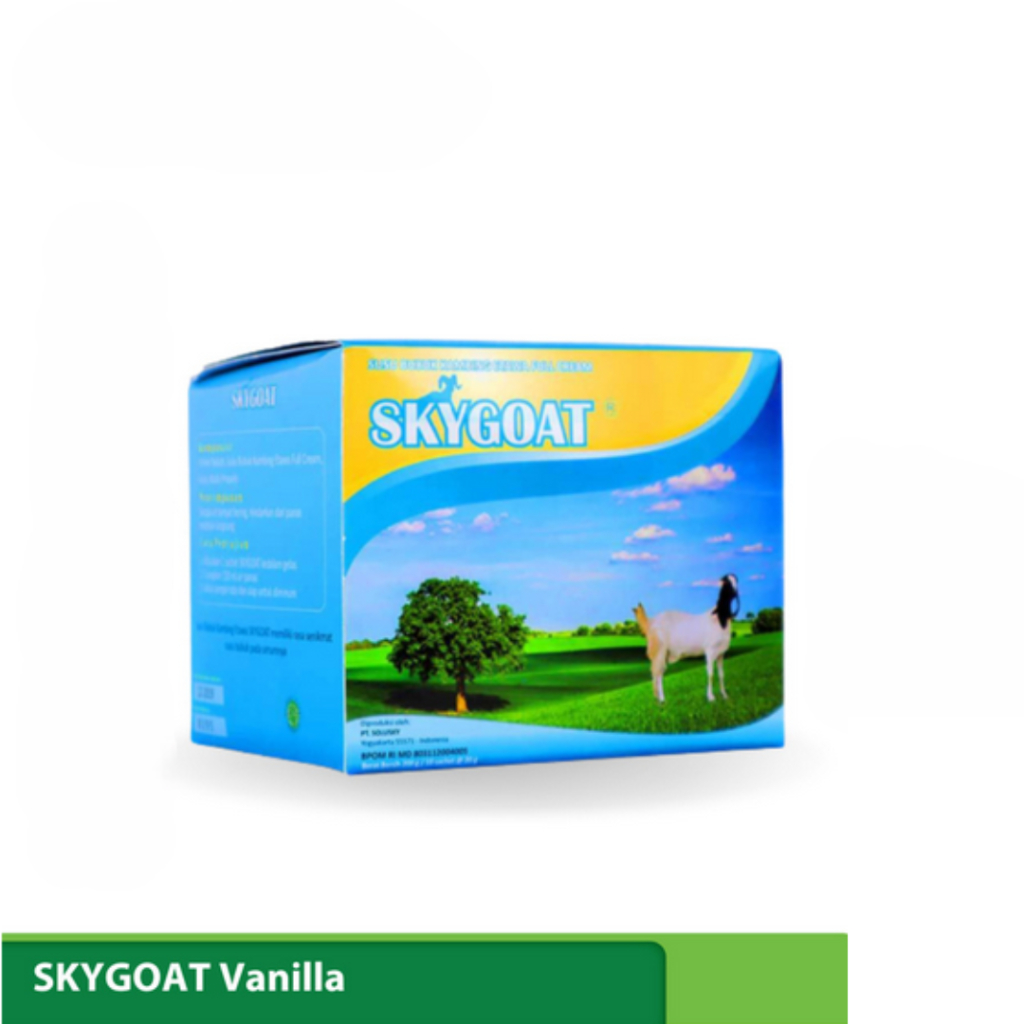 

SKYGOAT VANILA 10'S X 20 G SUSU KAMBING ETAWA 200 G SUSU SKY GOAT