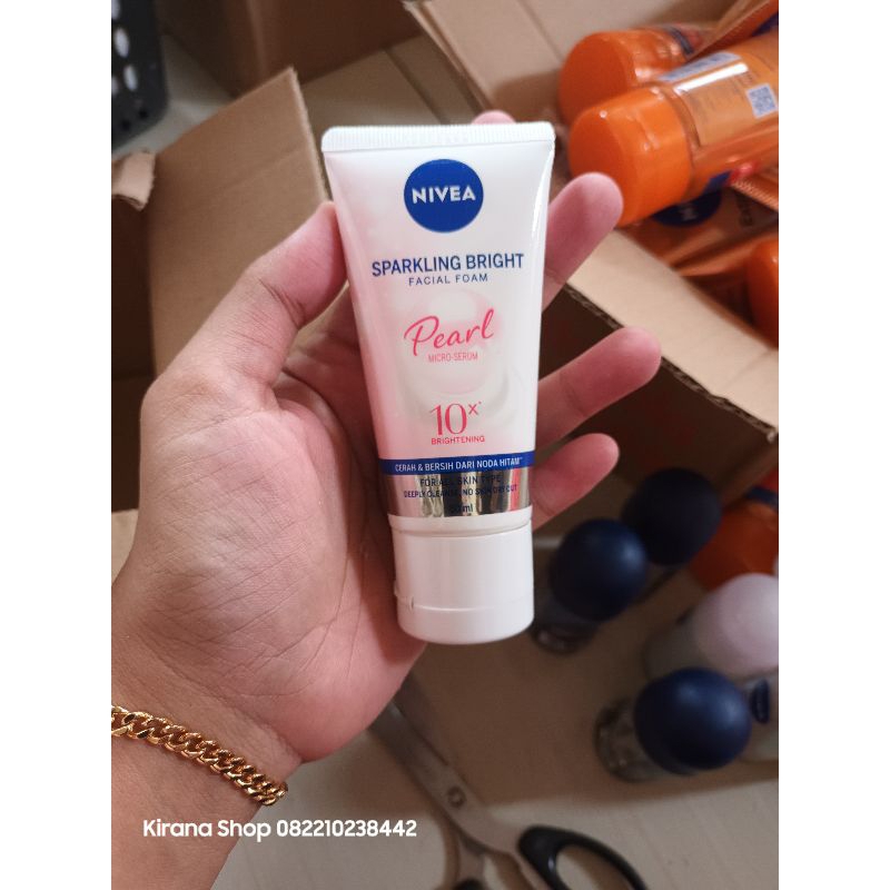 nivea sparkling bright pearl 50ml facial foam