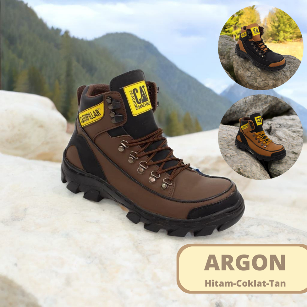 SEPATU CATERPILLAR ARGON SEPATU BOOTS SAFETY PRIA UJUNG BESI - Bisa Bayar Di Tempat