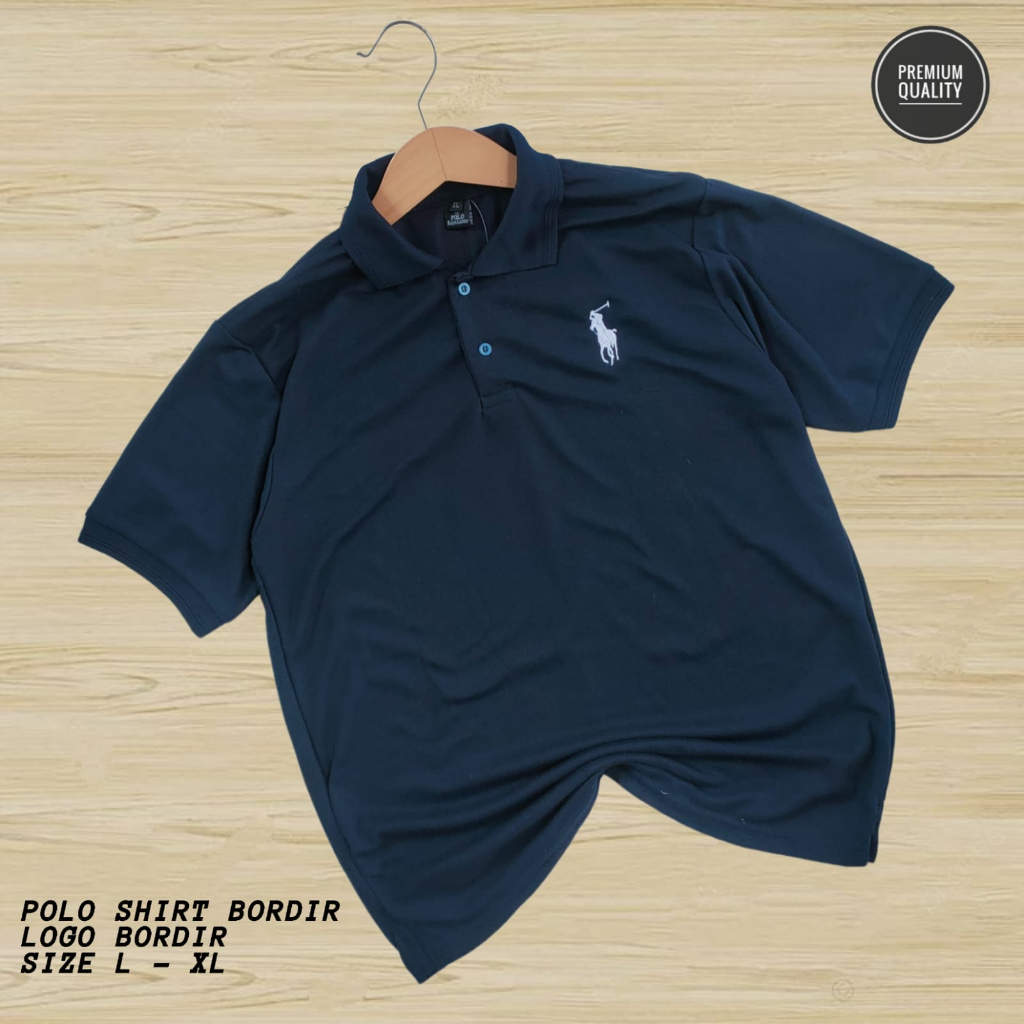 Kaos Polo Atasan Tshirt Berkerah Premium Pria Dewasa Lengan Pendek Bordir Ralph House