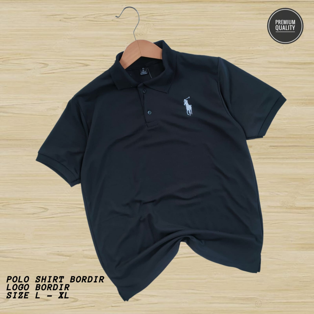 Kaos Polo Atasan Tshirt Berkerah Premium Pria Dewasa Lengan Pendek Bordir Ralph House