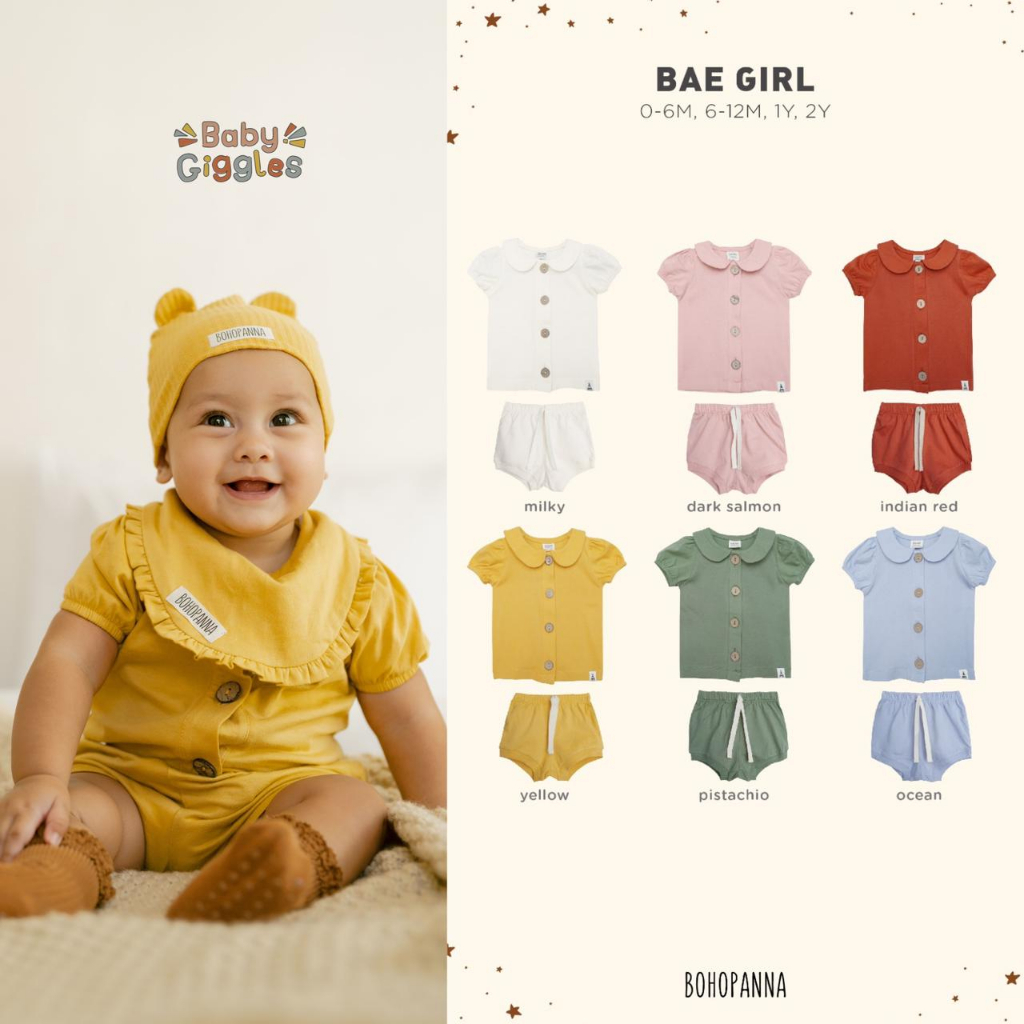 BOHOPANNA BAE SET GIRL / SETELAN BAYI ANAK PEREMPUAN NEWBORN BALITA