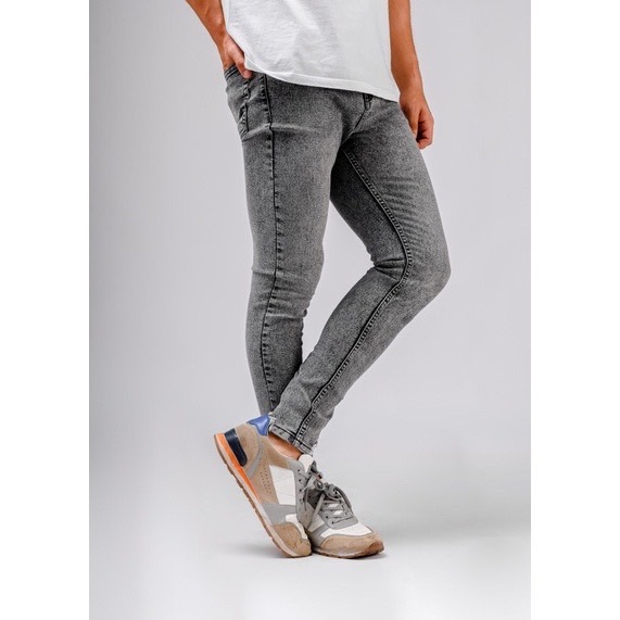 FEROCIOUS.CO Celana Jeans Pria Ripped Sandwash Premium