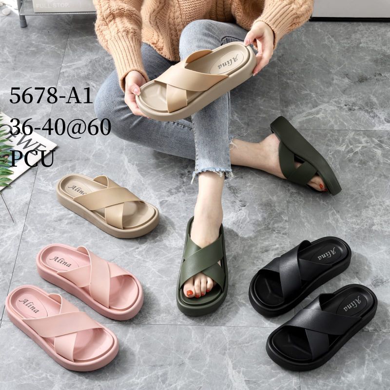 Sandal Wedges Wanita Platform Silang Import Premium 8688